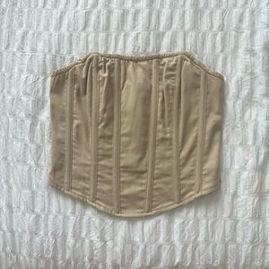 Tan corset top